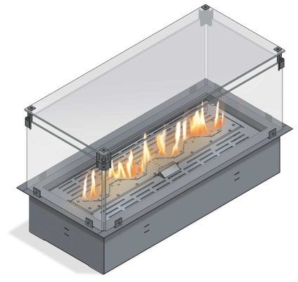 The Flame Gas-Einbaubox DOMINO 80