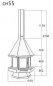 Preview: fireplace Focgrup CH55 Central with pedestal