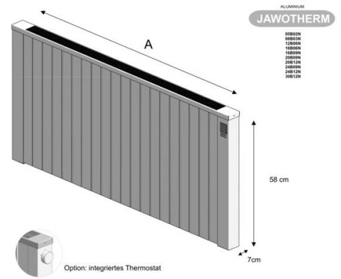 Preview: Elektroheizung JAWOTHERM N-2000 breit