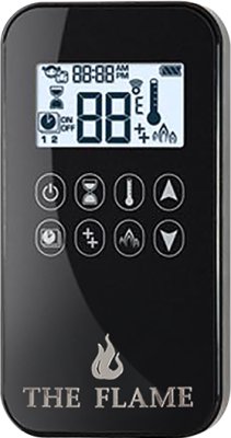 Preview: Patio Heater TORCH STEEL REMOTE GLASS from The Flame