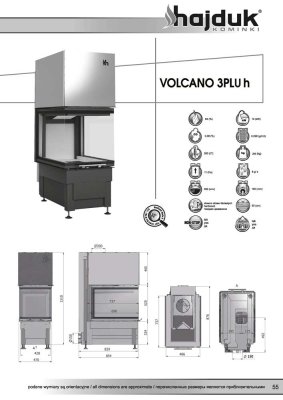 Preview: Hajduk Kamineinsatz Volcano 3 PLUh
