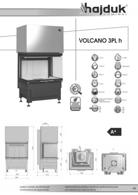 Preview: Hajduk Kamineinsatz Volcano 3 PLh