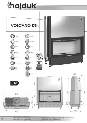 Hajduk Fireplace Volcano DTh