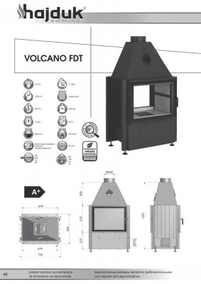 Hajduk Fireplace Volcano FDT