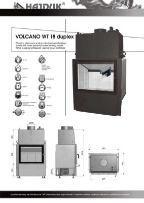 Preview: Hajduk Kamineinsatz Volcano WT-18