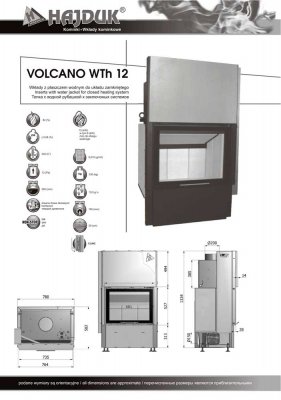 Hajduk Fireplace Volcano WTh-12
