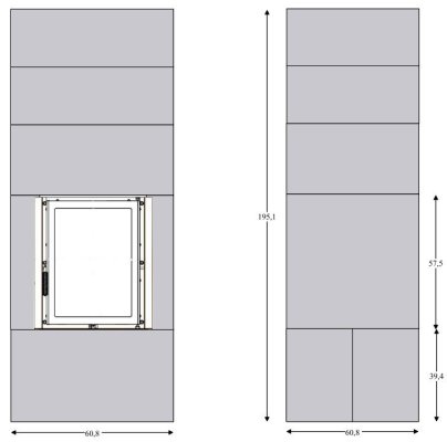 Preview: Brunner Fireplace Set BSO 02 Tunnel