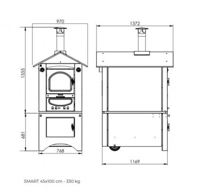 Clementi wood oven Smart 45x100
