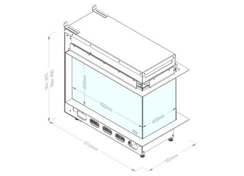 Electric Fireplace Faber e-MatriX Mood 800/500 RD