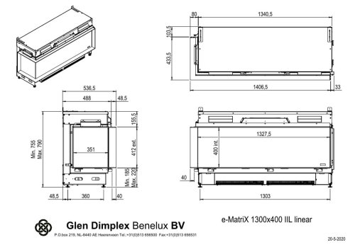 Electric Fireplace Faber e-MatriX 1300/400 II
