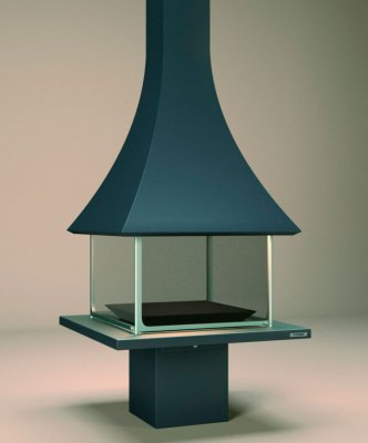 fireplace Focgrup CH91 Central with pedestal
