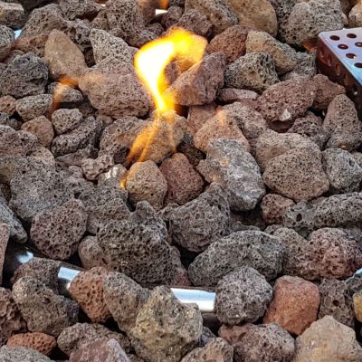 Gas fire pit Aragaz lava stones