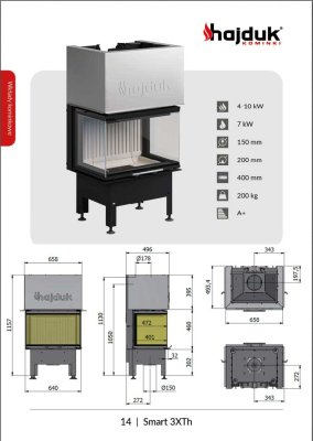 Preview: Kamineinsatz Hajduk Smart 3XTh