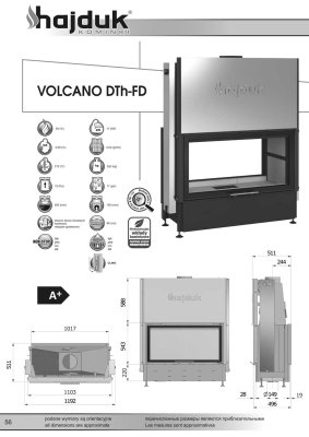 Preview: Kamineinsatz Hajduk Volcano DTh FD Tunnel