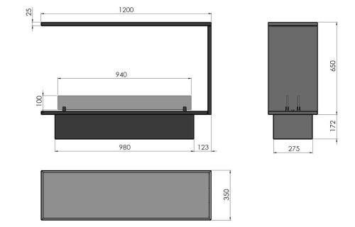 Preview: Bioethanol-Einbaukamin Etronic U 1200 von Infire