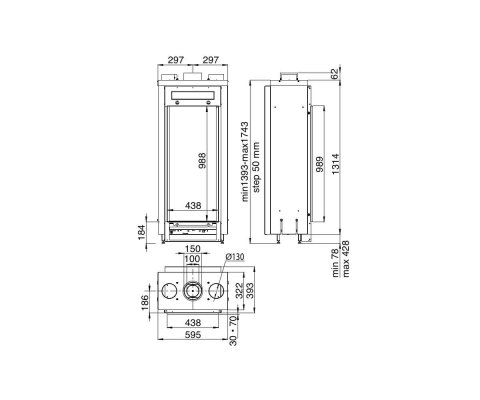 Italkero Gaskamin Roma 50 Frameless