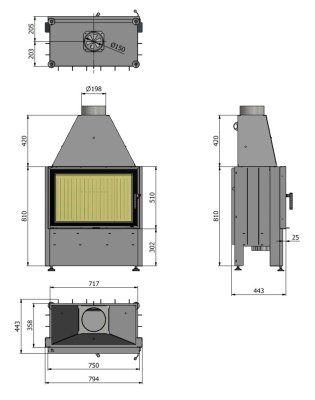 Preview: Kamineinsatz Hajduk Volcano AT