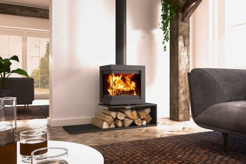 Preview: Kaminofen Bora Corner Floating Plateau von Dik Geurts