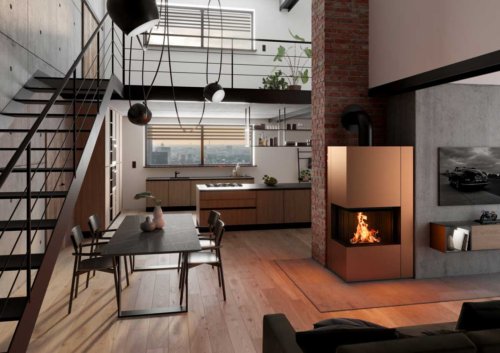 Spartherm Kaminanlage Apollon 2L rostbraun