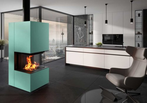 Spartherm Kaminanlage Artemis türkis