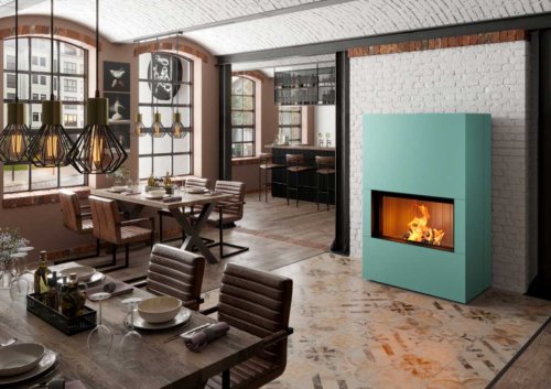 Spartherm Kaminanlage Poseidon türkis