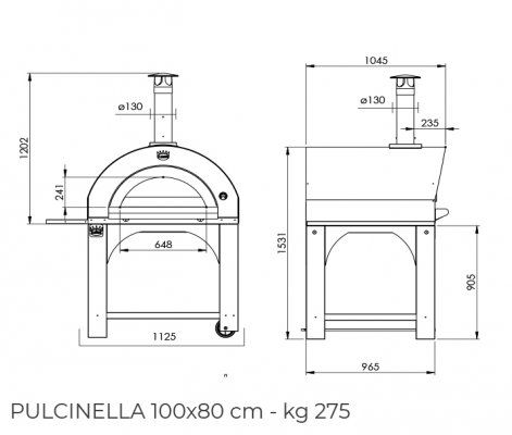 Clementi Wood Oven PULCINELLA 100x80