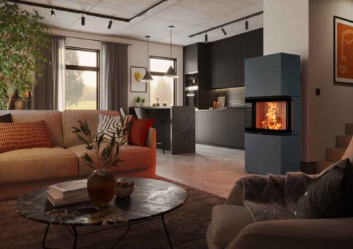 Spartherm Kaminofen Largo L graublau