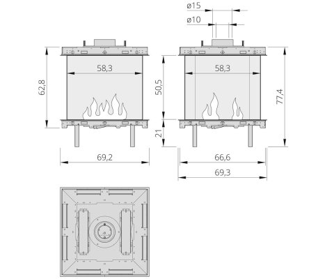Preview: Gaskamin Panorama 70