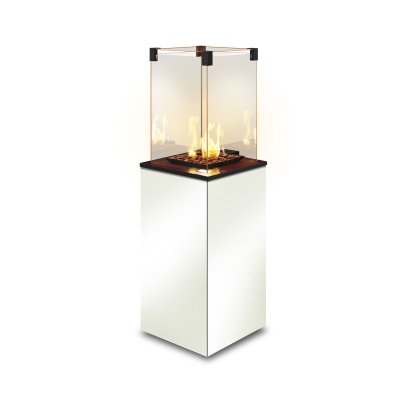 Patio Heater LOUNGE STEEL Remote Glass from The Flame