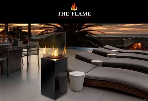 Preview: Patio Heater LOUNGE STEEL Remote Glass from The Flame