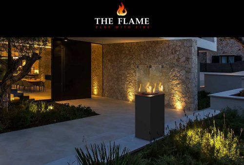 Patio Heater TORCH STEEL Remote from The Flame