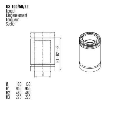metaloterm-flue-tube-concentric-length-250mm