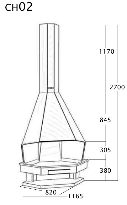 Kaminofen CH02 Eckkamin von Focgrup