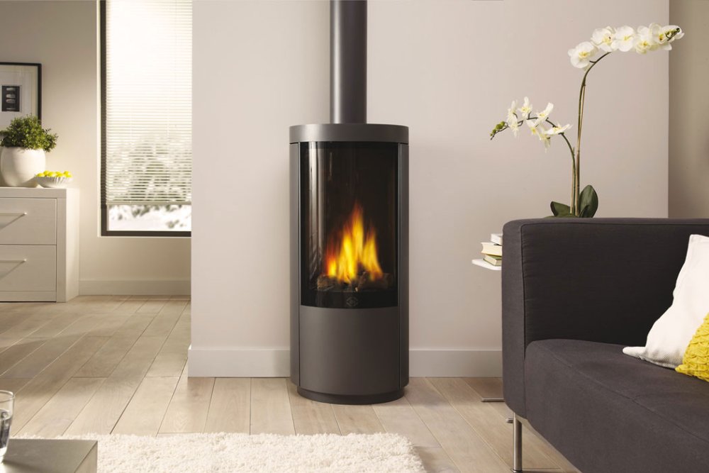 Gas Fire Stove Circo From Dru Spartherm, Modern Freestanding Gas Fireplace Stove