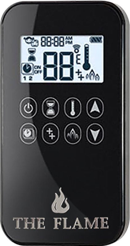 Patio Heater TORCH STEEL REMOTE GLASS from The Flame
