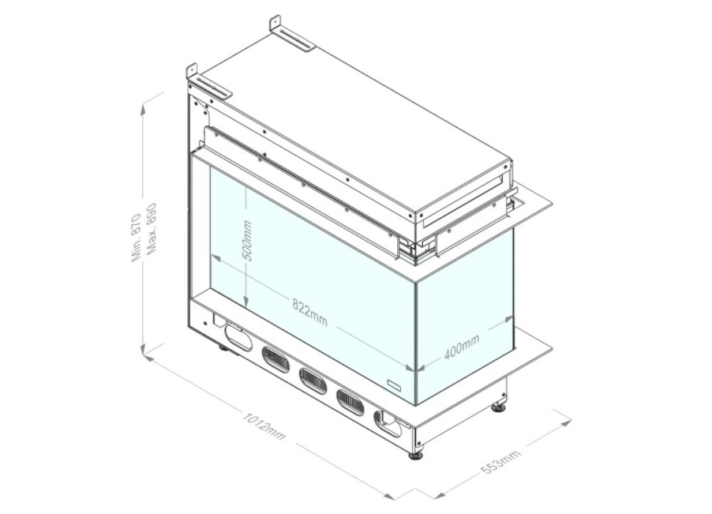 Electric Fireplace Faber e-MatriX Mood 800/500 RD