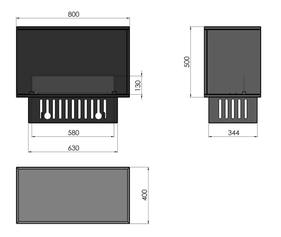 Elektro-Einbaukamin Invapo Corner-800 von Infire