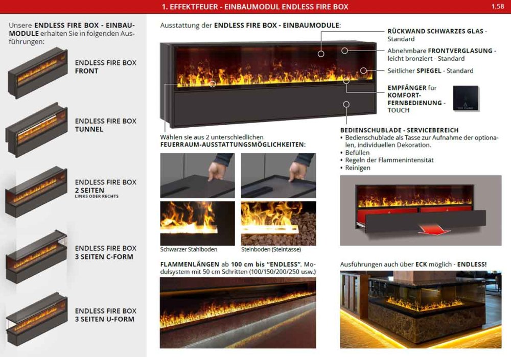 The Flame ENDLESS TUNNEL FIRE BOX 330