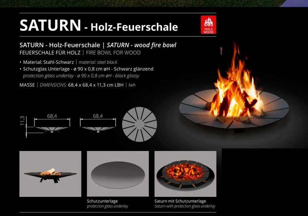 Feuerstelle The Flame Saturn