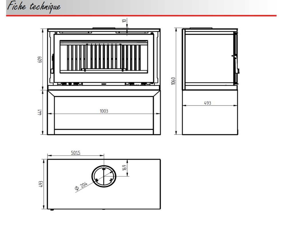 Kaminofen M-100-LK von FM-Calefaccion