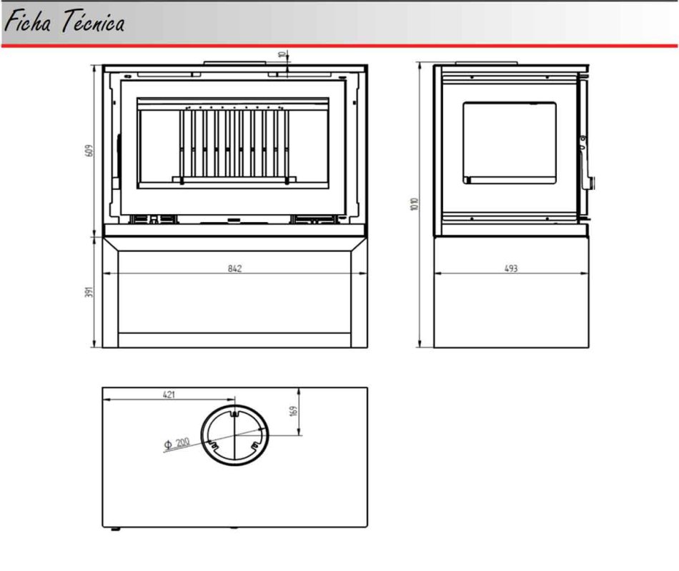 fireplace stove FM Calefaccion M-183-LK