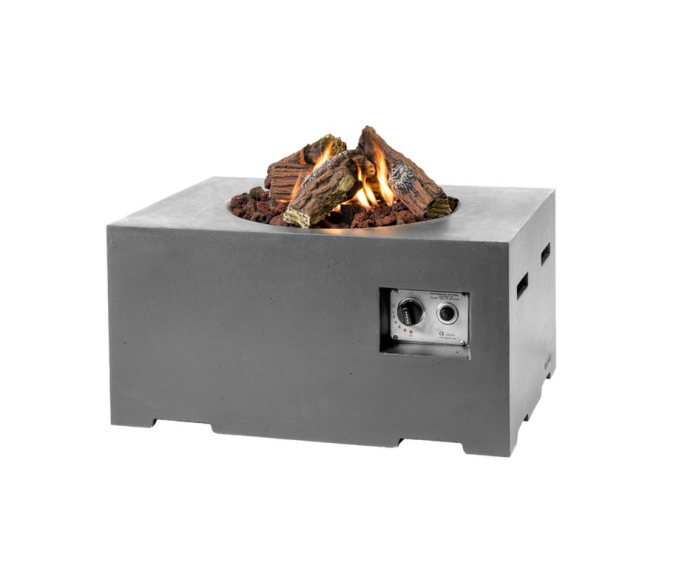 Gas fire table Cocoon Rectangular Small