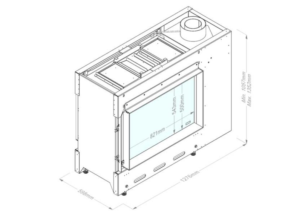 Faber Gaskamin Matrix 800-500 ST Hybrid