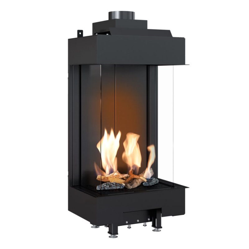 Gas fireplace Kratki Leo 45/68 2 sided