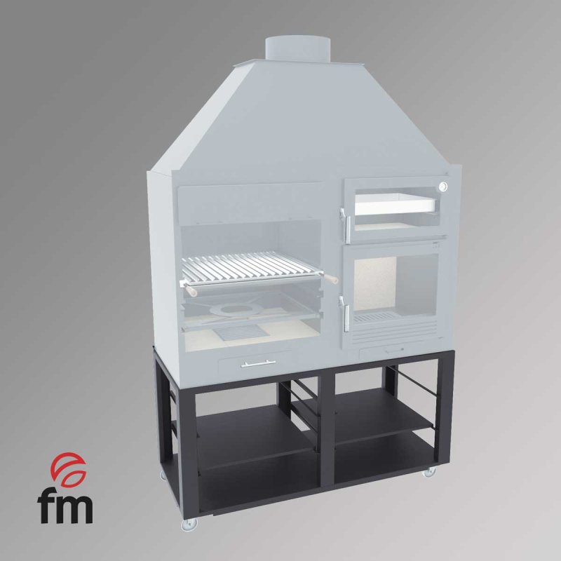 Holzkohle-Grill-Backofen Fusion 140 von FM Calefaccion