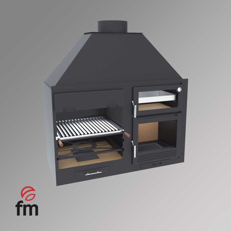 Holzkohle-Grill-Backofen Fusion 140 von FM Calefaccion
