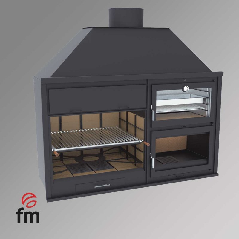 Holzkohle-Grill-Backofen Fusion 200 von FM Calefaccion