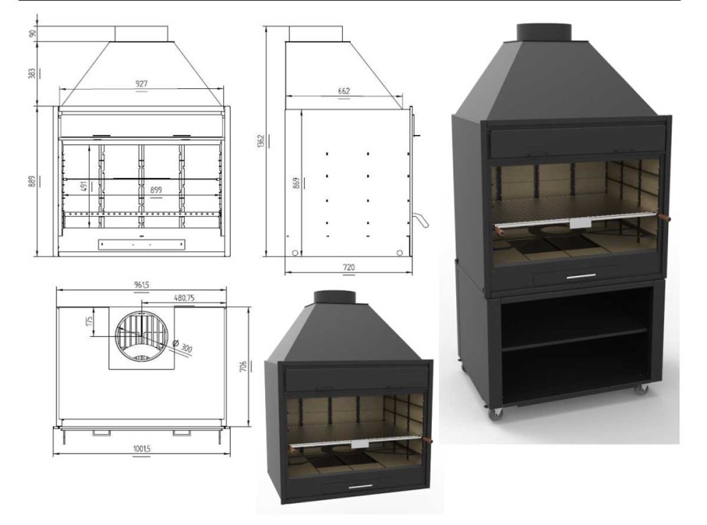 BBQ Holzkohle-Grill BF-90 von FM Calefaccion