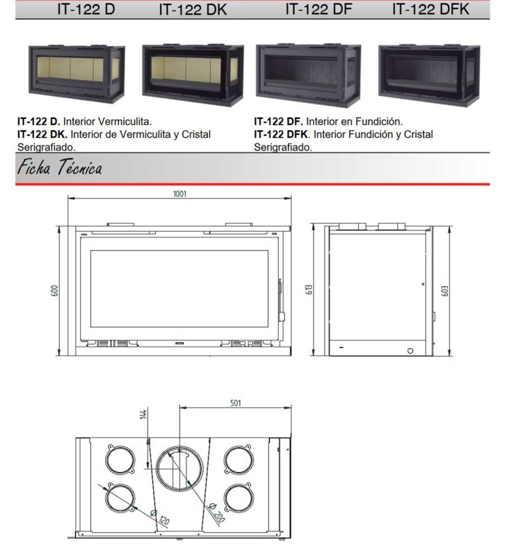 Kamineinsatz IT-122 D von FM-Calefaccion