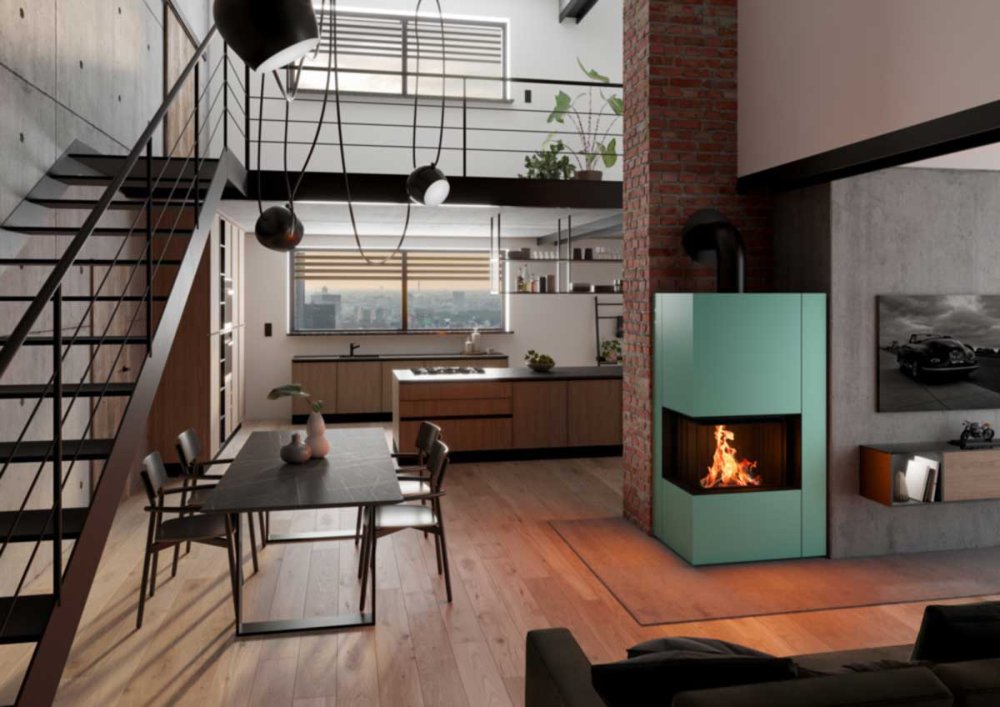 Spartherm Kaminanlage Apollon 2L türkis